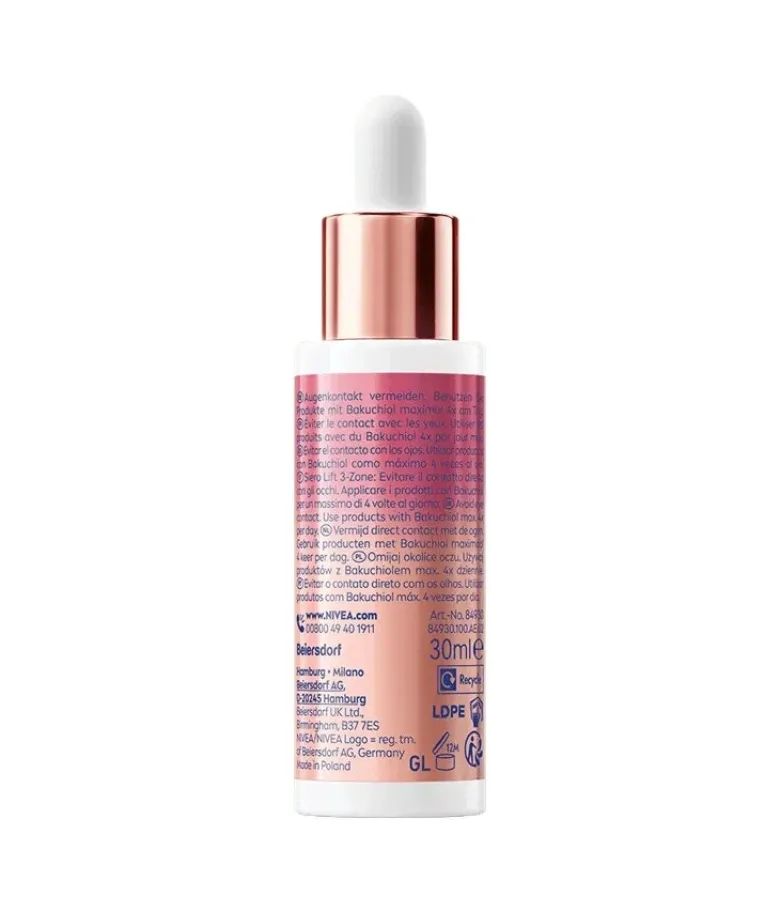 Nivea Cellular Expert Lift Siero Lift 3-zone Viso Antirughe Per Un Effetto Lifting 30ml