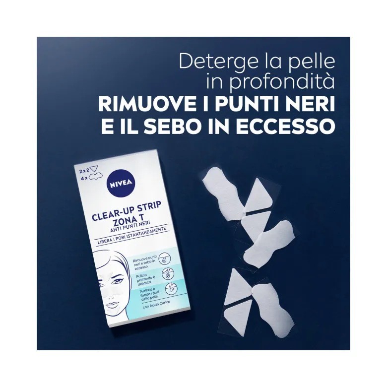Nivea Clear-up Strips Zona T Cerotti Punti Neri Anti-imperfezioni Per La Pulizia Viso 6 Pezzi