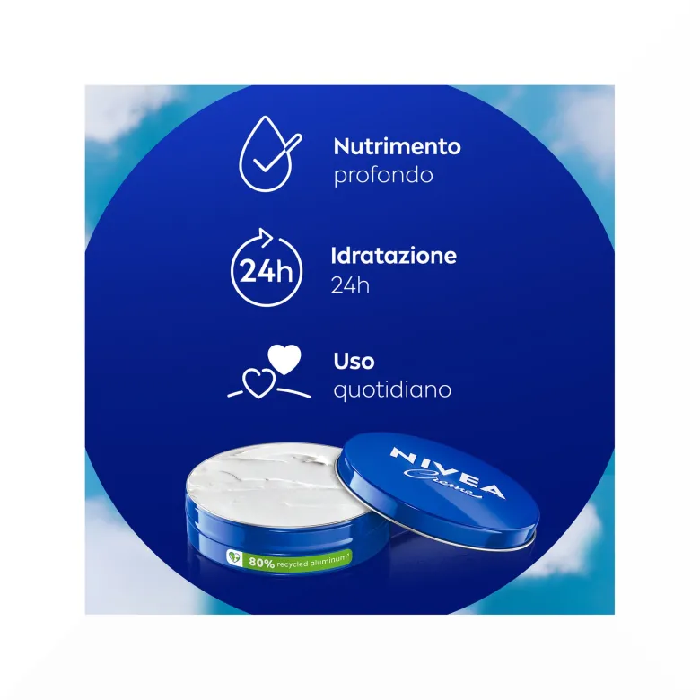 Nivea Creme Crema Idratante Corpo Viso E Mani Multiuso Con Eucerit Glicerina E Pantenolo 150ml