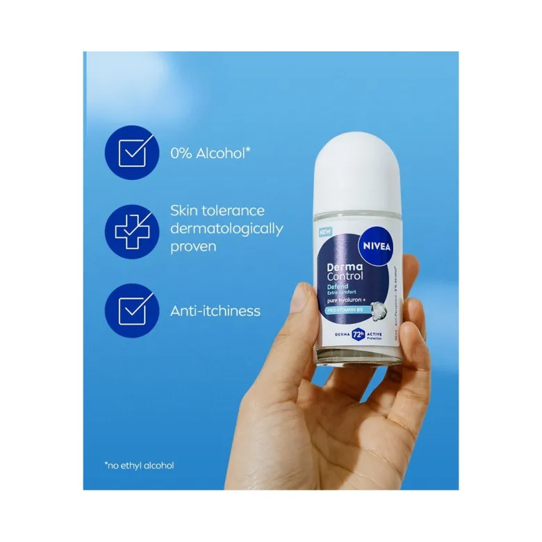 Nivea Derma Control Defend Extra Comfort Deodorante Antitraspirante Roll-On 72H 50ml