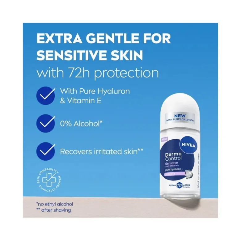 Nivea Derma Control Restore Deodorante Antitraspirante Roll-On 72H 50ml
