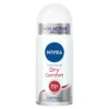 Nivea Dry Comfort Deodorante Roll on Antitraspirante 72h Con Formula Dual Active 50ml