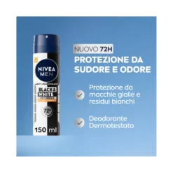 Nivea Men Black & White Invisible Ultimate Impact Spray Deodorante Spray Antitraspirante 125ml