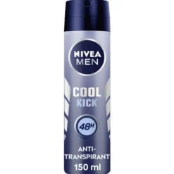 Nivea Men Cool Kick Spray Deodorante Uomo Antitraspirante Per 48 Ore Di Intensa Freschezza 150ml
