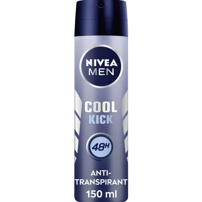 Nivea Men Cool Kick Spray Deodorante Uomo Antitraspirante Per 48 Ore Di Intensa Freschezza 150ml