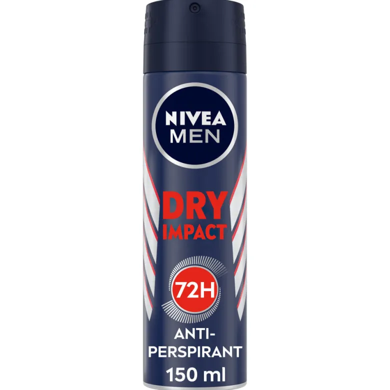 Nivea Men Dry Impact Deodorante Spray Uomo Per 72h Di Protezione Antitraspirante 150ml