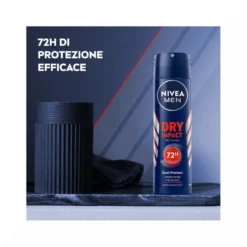 Nivea Men Dry Impact Deodorante Spray Uomo Per 72h Di Protezione Antitraspirante 150ml