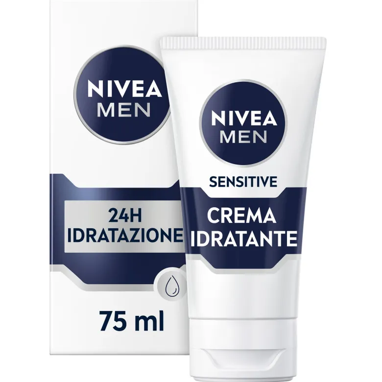 Nivea Men Sensitive Crema Idratante Crema Viso Uomo Lenitiva Per Pelli Sensibili E Delicate 75ml