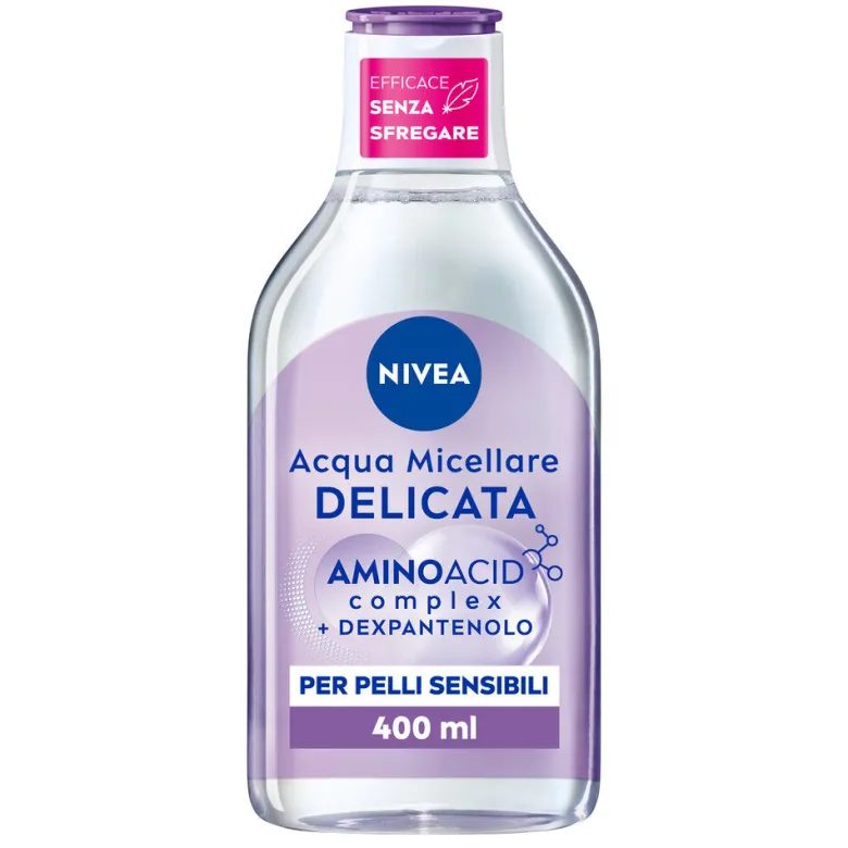Nivea Micellair 5in1 Acqua Micellare Delicata Detergente Viso E Occhi Struccante Lenitivo 400ml