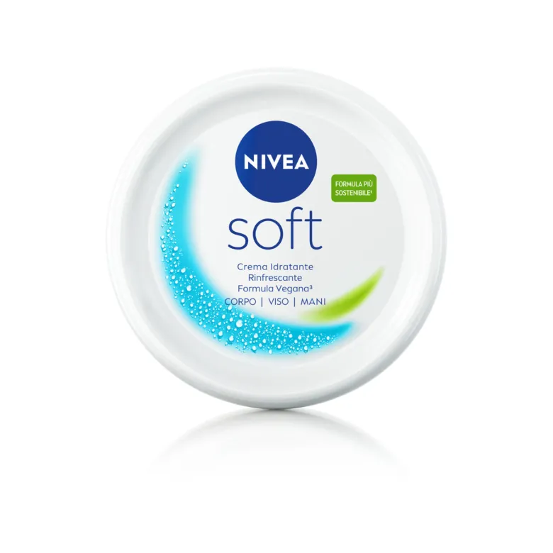 Nivea Soft 200ml Crema Idratante Corpo Viso Mani Multiuso Con Vitamina E E Olio Di Jojoba