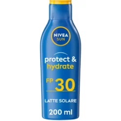 Nivea Sun Latte Solare Protect & Hydrate Fp30 Crema Solare Idratante Per 48 Ore 200ml