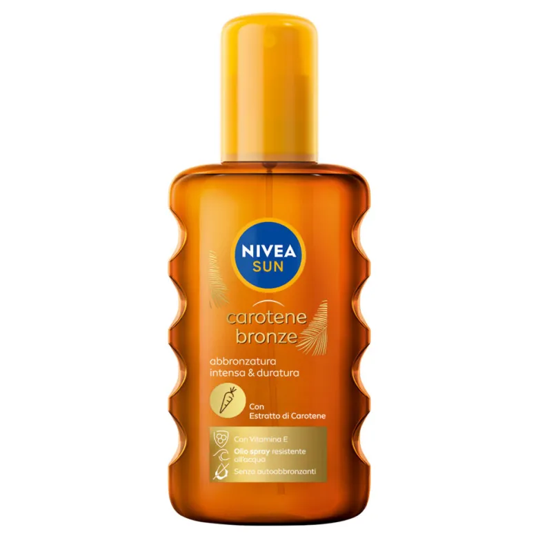 Nivea Sun Olio Solare Spray Carotene Bronze Olio Abbronzante Con Carotene E Vitamina E 200ml