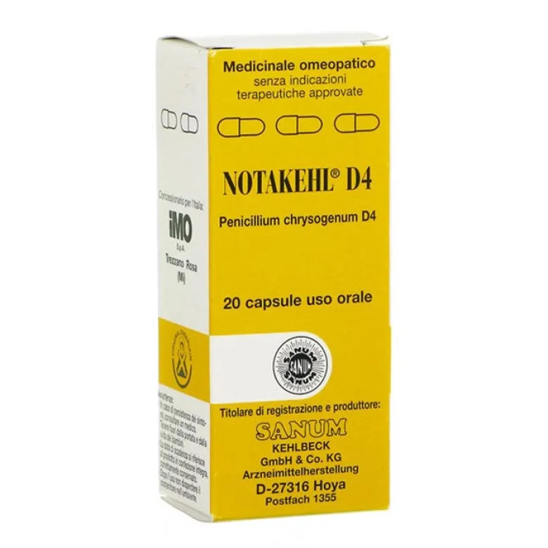 Notakehl D4 Penicillium chrysogenum D4 20 capsule uso orale