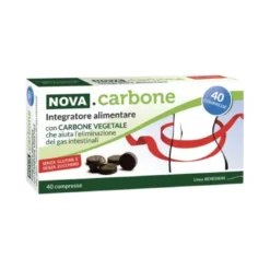 Nova carbone aiuta l'eliminazione dei gas intestinali 40 compresse