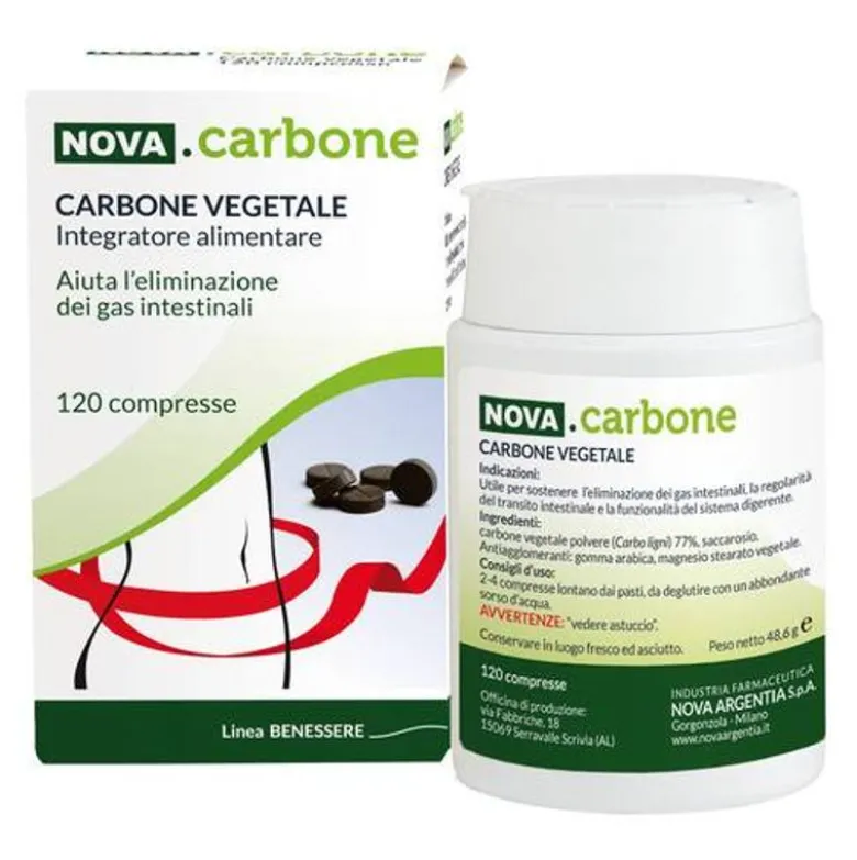 Nova Carbone vegetale 120 compresse