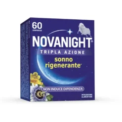 Novanight Tripla Azione con Melissa e Melatonina per Dormire Senza Glutine 60 Compresse