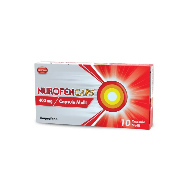 Nurofencaps 400 mg Ibuprofene per Mal di Testa Dolori ai Denti e Muscolari 10 Capsule Molli