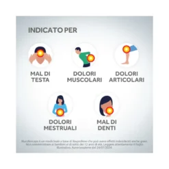 Nurofencaps 400 mg Ibuprofene per Mal di Testa Dolori ai Denti e Muscolari 10 Capsule Molli