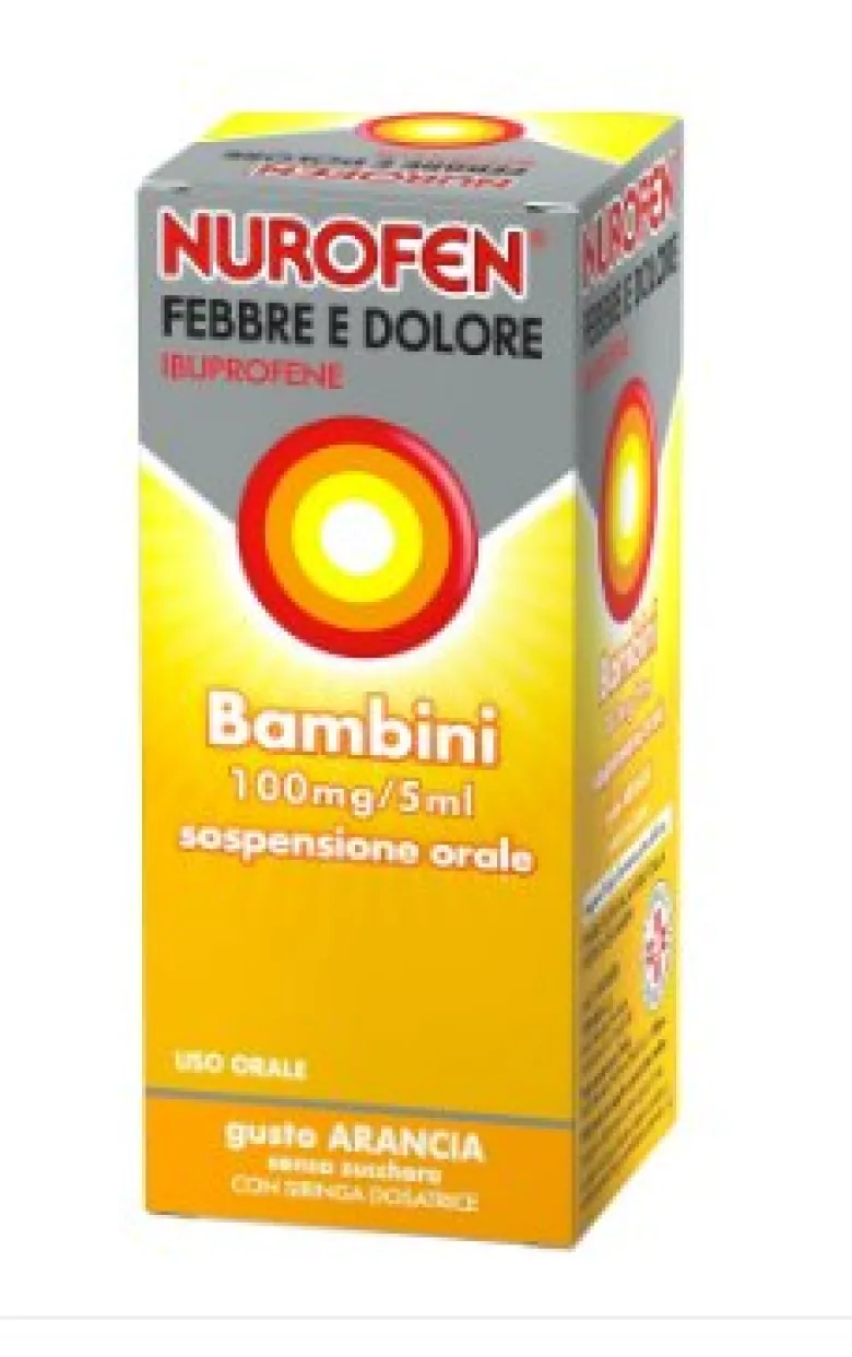 Nurofen Febbre e dolore bambini 100mg/5ml gusto arancia 150ml