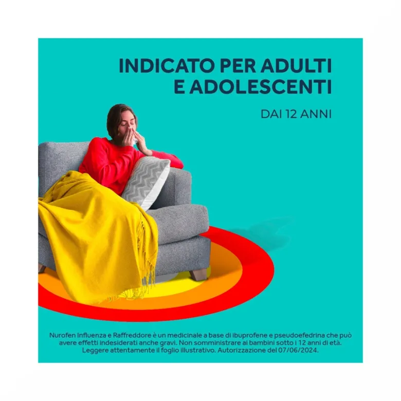 Nurofen Influenza e Raffreddore Antinfiammatorio e Antidolorifico contro Influenza Raffreddore e Mal di Testa12 Compresse