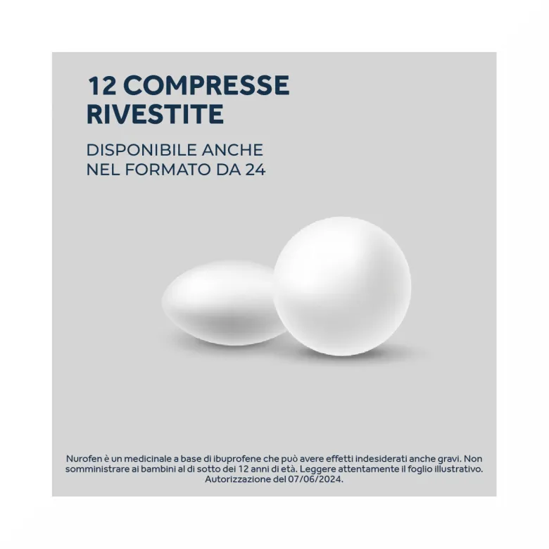 Nurofen 200 mg Ibuprofene Analgesico per Mal di Testa Dolori Muscolari e Articolari 12 Compresse