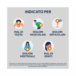 Nurofen 200 mg Ibuprofene Analgesico per Mal di Testa Dolori Muscolari e Articolari 12 Compresse