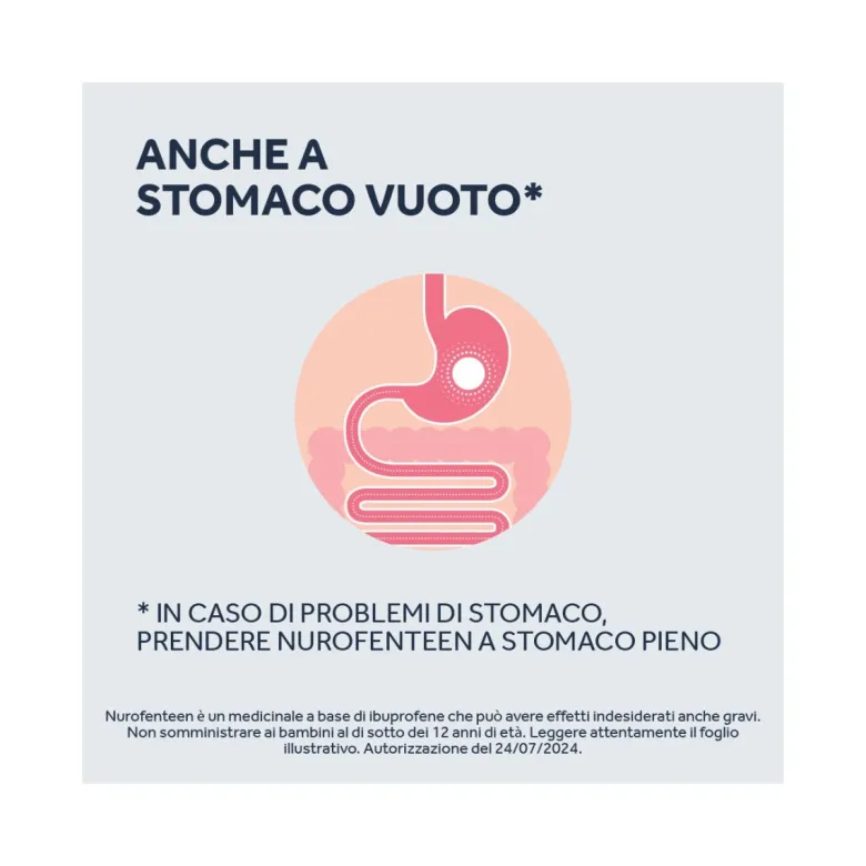Nurofenteen 200 mg Ibuprofene Analgesico perMal di Testa Dolori ai Denti e Mestruali 12 Compresse al Limone