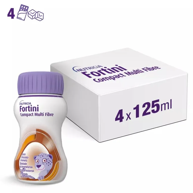 Nutricia Fortini Compact Multifibre Cioccolato E Caramello 4x125ml