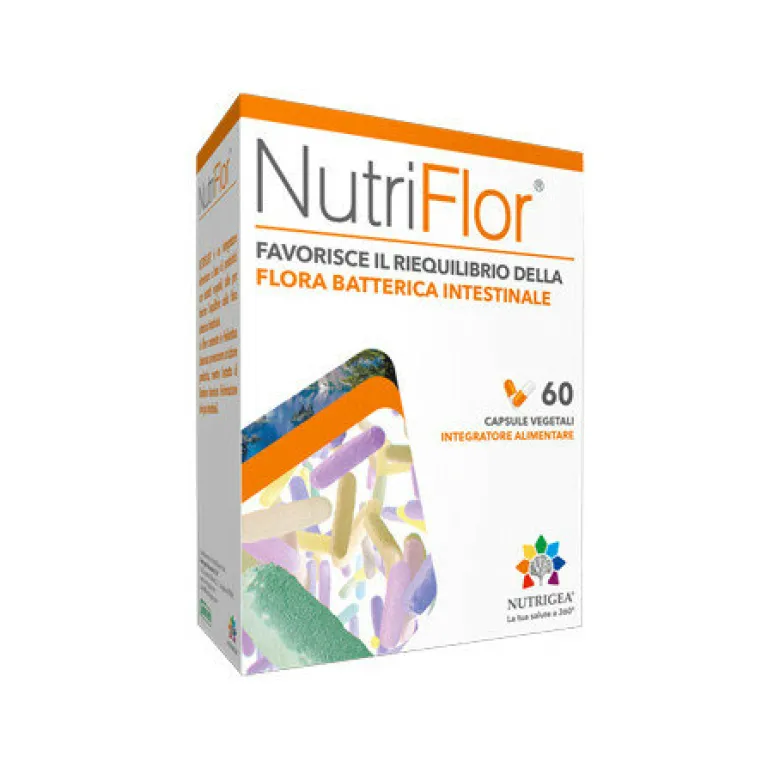 Nutriflor 60 capsule favorisce il riequilibrio della flora batterica intestinale