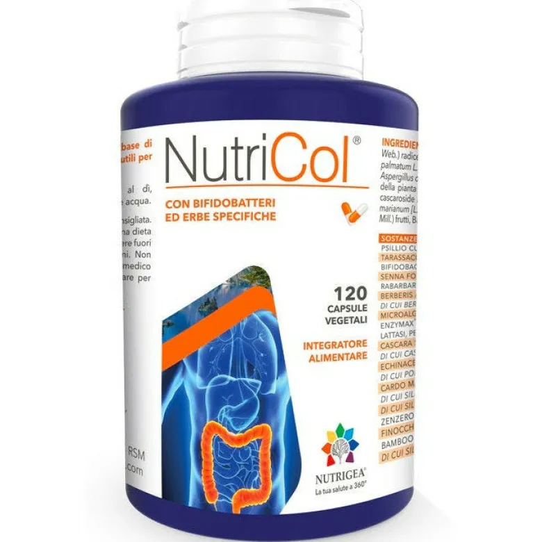 Nutrigea Nutricol integratore alimentare per il benessere dell'intestino 120 capsule