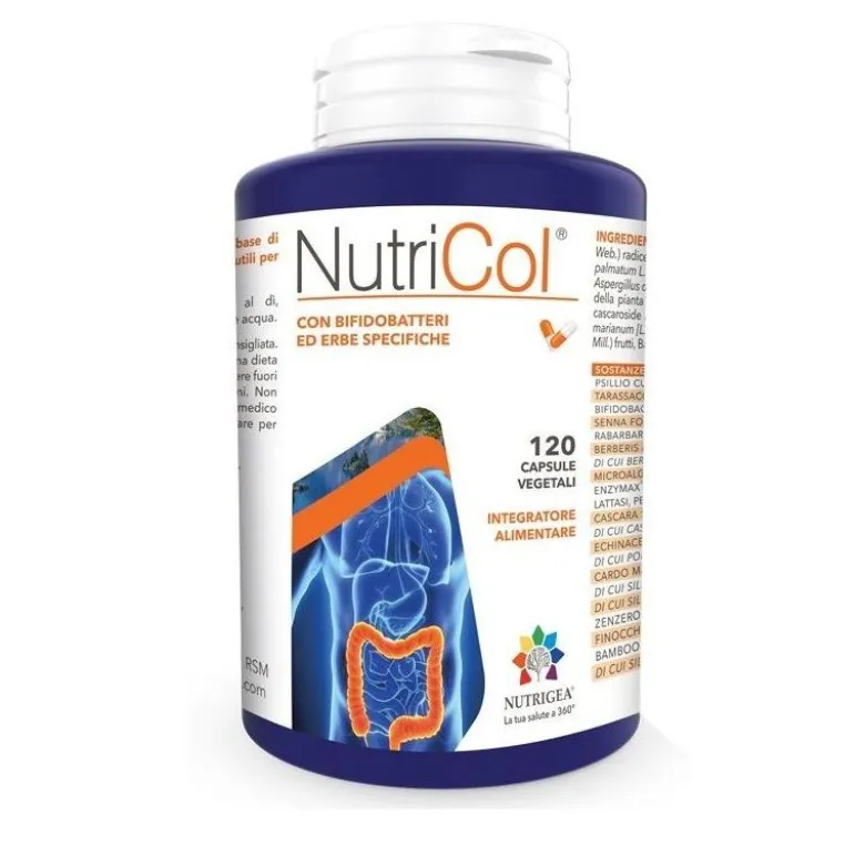 Nutrigea Nutricol integratore alimentare per il benessere dell'intestino 120 capsule