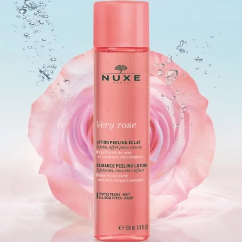 Nuxe Very Rose Lozione Peeling Esfoliante Illuminante acqua di rosa 150ml