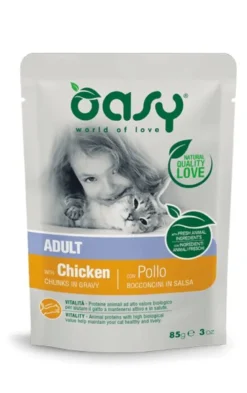 Oasy Bocconcini In Salsa Per Gatto Adult Con Pollo 85g