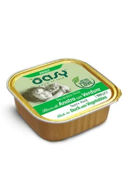Oasy Delizioso Paté Per Gatti Adult Ricco Di Anatra Con Verdure 100g