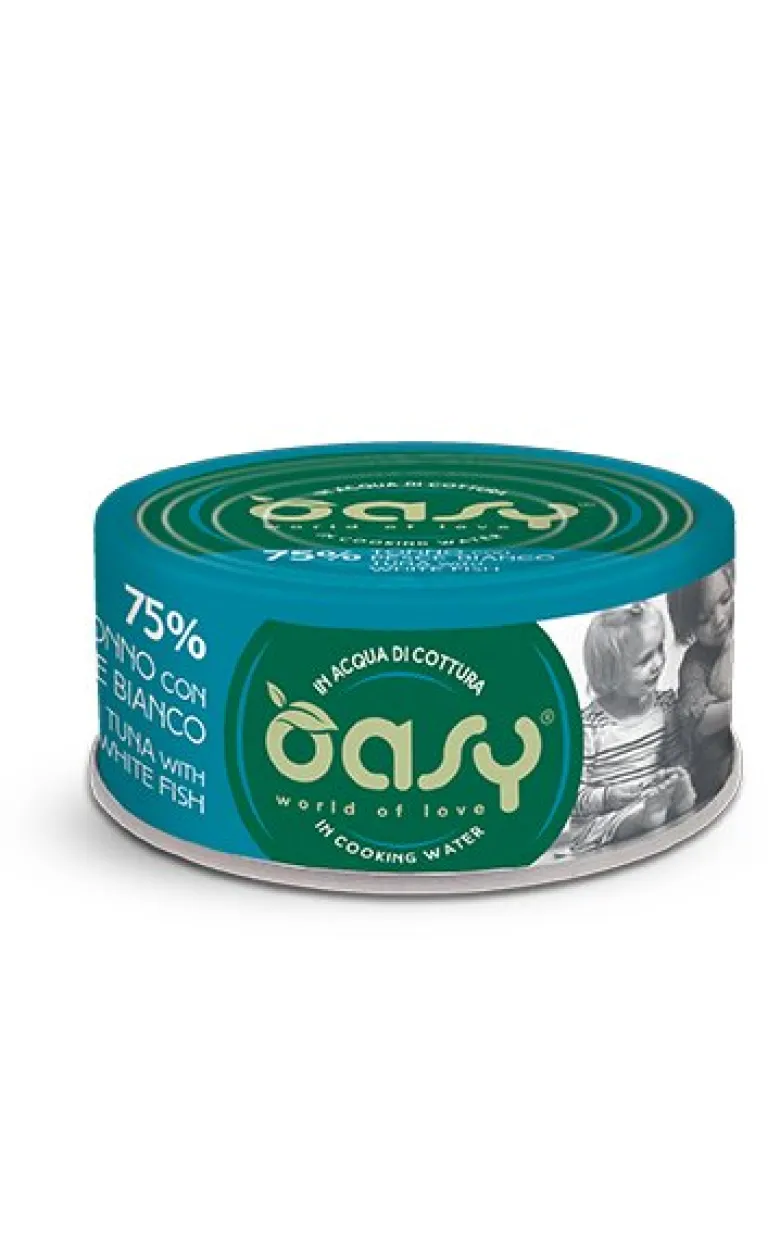 Oasy More Love Gatto Tonno con Pesce Bianco 70g