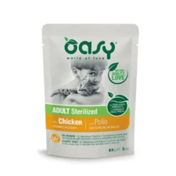 Oasy Wet Bocconcini Di Pollo Per Gatti Adulti Sterilizzati Busta 85g