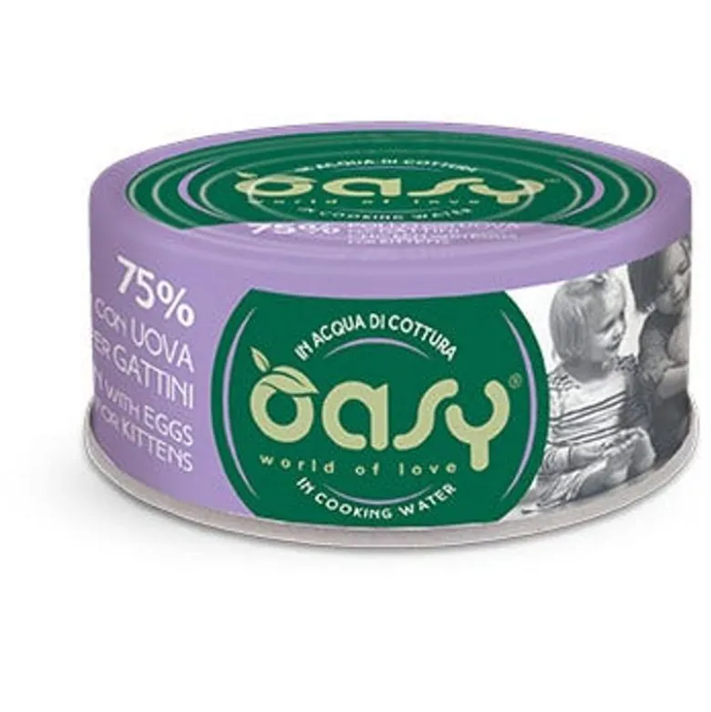 Oasy Wet Cat More Love Pollo Con Uova Per Gattini Lattina 70g