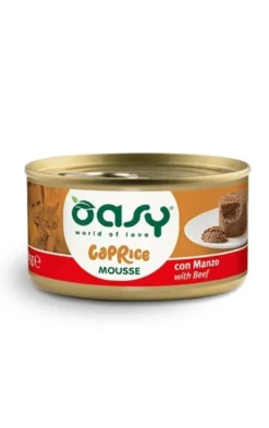 Oasy Wet Cat Mousse Con Manzo Per Gatti Adulti Lattina 85g