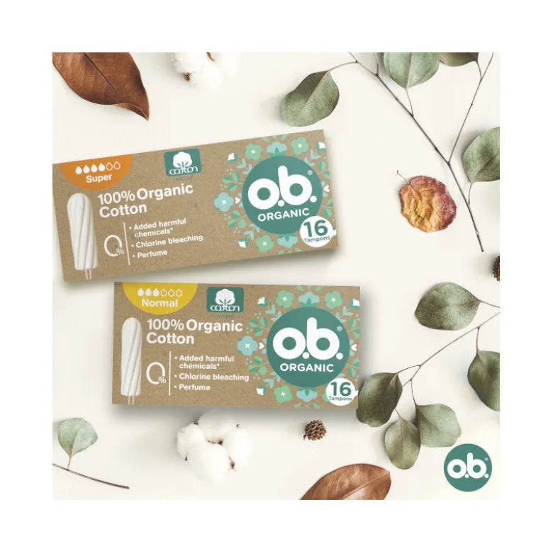 O.b. Assorbenti Interni Organic Super 100% Cottone Biologico 16 Tamponi color White