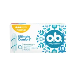 o.b. Assorbenti ProComfort Normal Assorbenti Interni Flusso da Medio a Intenso Tamponi Inserimento e Rimozione Facile 16pz