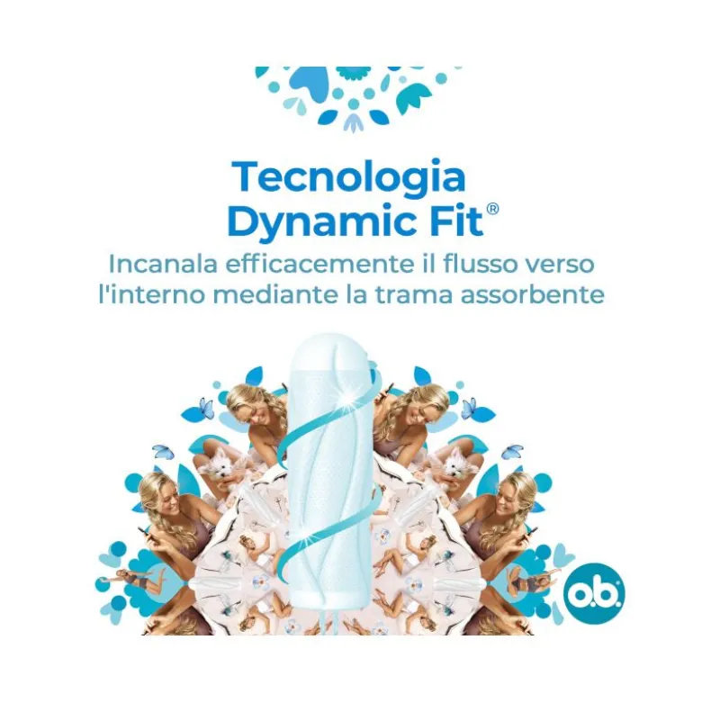 o.b. Assorbenti ProComfort Normal Assorbenti Interni Flusso da Medio a Intenso Tamponi Inserimento e Rimozione Facile 16pz