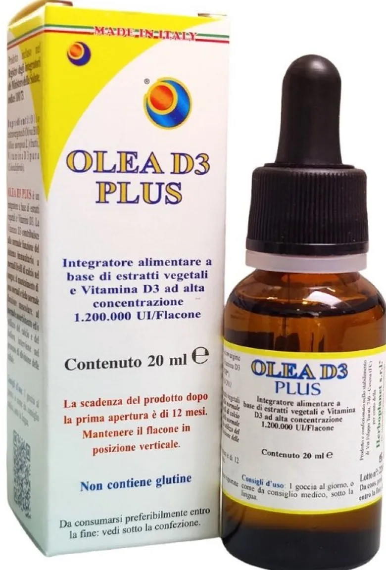 Olea D3 Plus 20ml: Integratore Vitamina D3 Alta Assorbibilità