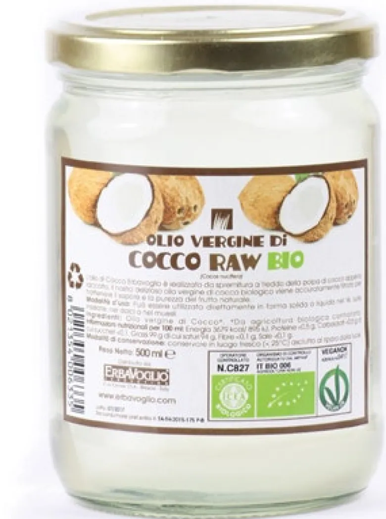 OLIO VERGINE DI COCCO RAW BIO