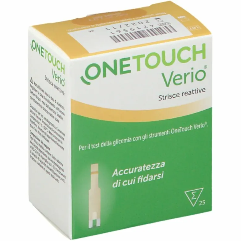 One Touch Verio 25 Strisce Glicemia Misurazione Precisa