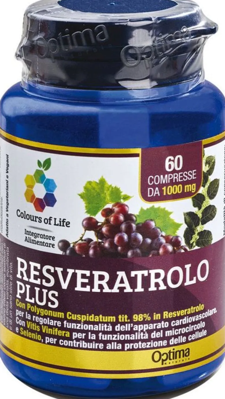 Optima Colours of Life Resveratrolo Plus integratore alimentare utile per la circolazione 60 compres