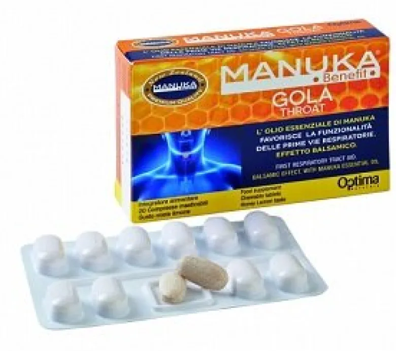 Optima Manuka Benefit Gola Voce 20 compresse masticabili