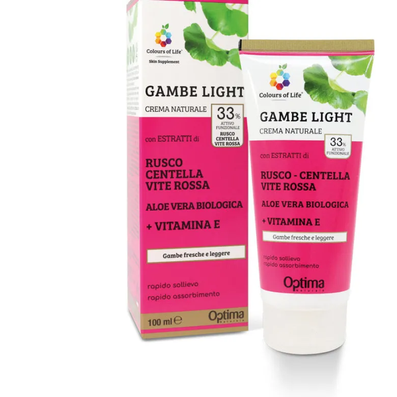 Optima Naturals Gambe Light Crema naturale per gambe e caviglie pesanti 100ml