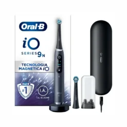 Oral-B iO 9 spazzolino elettrico ricaricabile colore nero + 2 testine di ricambio
