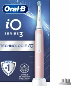 Oral-B iO 3S Spazzolino Elettrico Ricaricabile Rosa + 1 Testina di Ricambio
