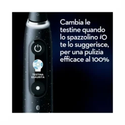 Oral-B Spazzolino Elettrico iO 10 Nero + 1 Testina + 1 Custodia + 1 Caricatore